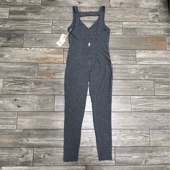 FP Movement Hatch Maternity Jumpsuit Small Never Better One Piece Black Heather - Picture 8 of 16